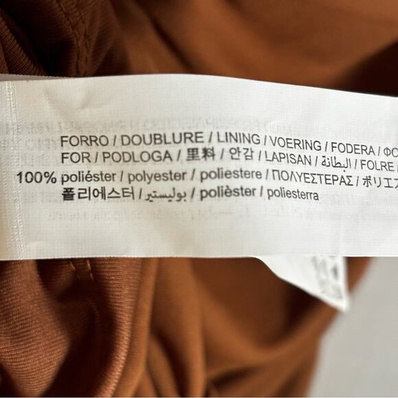 Zara Dress Size Large New Brown Draped Mini ruched - Picture 12 of 12